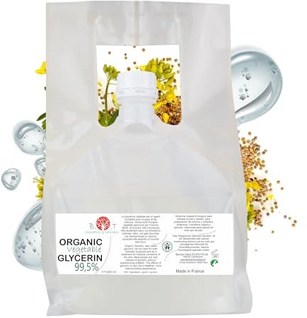 Glycérine Liquide Végétale Pure et Bio - Glycerine Vegetale pour Savon, Hydratant Visage et Corps, Base Cosmetique Maison 100% Naturelle - 5000 g 5 kg