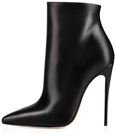 elashe Stivaletti Donna con Tacco|120mm Elegante Tacco Alto Blocco Stivaletti | Classiche Stivaletti Donna Inverno Nero EU37