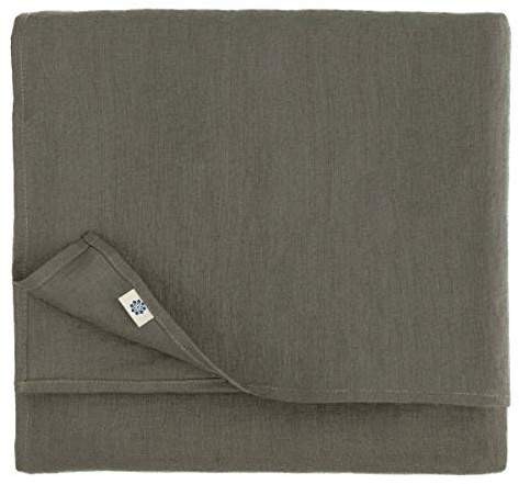 Linen & Cotton Tischdecke Stoff Tischtuch Hygge - Grau, 140x200 cm | 100% Leinen, Tischwäsche Landhausstil, Rechteckig Festliche Frühling / Home, Für Küche Restaurant Cafe Hotel Party Decoration