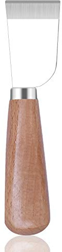 Leathercraft, coltello da skiving in pelle, coltello da lavoro in pelle, con manico in legno, facile da tagliare e tagliare i bordi in pelle, strumento artigianale per fai da te natura lcolor