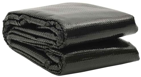 Tidyard Poolabdeckung Treibende Pool Solarfolie Pool-Solarplane Wärmeplane Wärmeplane Abdeckplane Solarplane Solarabdeckung Schwarz 450x220 cm PE
