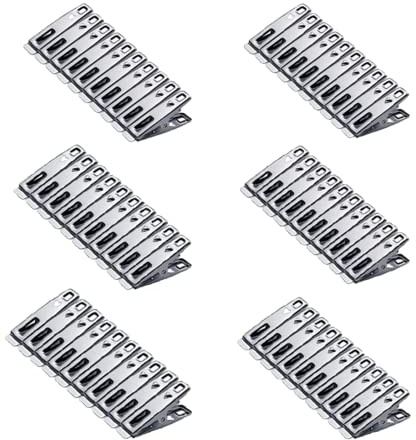 60 Pezzi Clip Bucato，Antivento Mollette，Mollette in Acciaio Inox，clip antiscivolo per asciugare vestiti, asciugamani, coperte, grucce, calzini - clip metalliche.