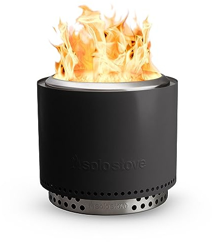 Solo Stove Bonfire 2.0 with Stand, 19.5 Inch Smokeless Fire Pit with Removable Ash Pan - Portable Outdoor Fire Pit - Stainless Steel Wood Burning Fireplace, Ideal for 4-6 People, 21.75 lbs, Ash