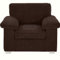 Furnishings For Less UK New Delta Fabric Armchair Single Seater Padded Arms Soft Jumbo Cord Chocolate (Chocolate, Armchair)