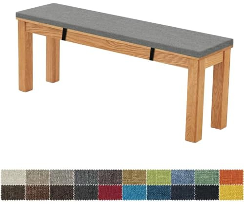 FIOVIP Bankauflage Bankkissen Sitzbankkissen 180X35X3CM Abnehmbar Waschbar Doppelt rutschfest Hochelastischer Geeignet für Gartenbänke, Schaukeln, Terrassen, Innenbänke(Dunkelgrau)