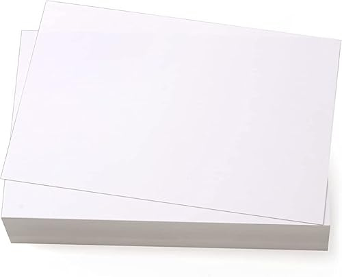 DJP 300 gsm 5 x 7 vitt vykortslager, tjock, slät, dubbelsidig (tomma båda sidor) tomma vykort, konst, post, utskriftskort – 50 ark