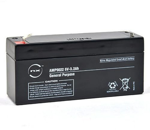 NX - 6V 3.2Ah Lead Acid Rechargeable Battery (all compatible) For General purpose | Scooters | Quad Bikes | Childrens Kids Toy Car Battery | Alarm | Electric Bike | Emergency power |