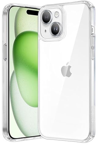 Custodia per iPhone 15, custodia trasparente per iPhone 15 da 6,1 pollici, non ingiallente, protezione di grado militare, antiurto, antigraffio, in TPU, sottile, leggera, trasparente