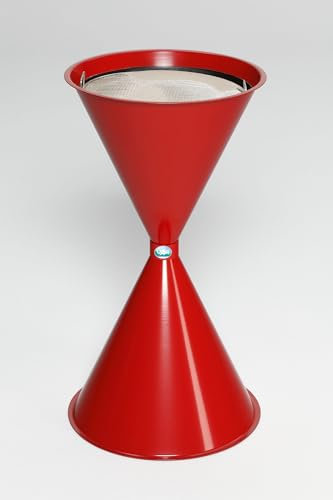 PROREGAL Klassischer Standascher für Innen- & Außenbereich | HxBxT 73x40x40cm | Stahlblech | Rot | Ascher Aschenbecher