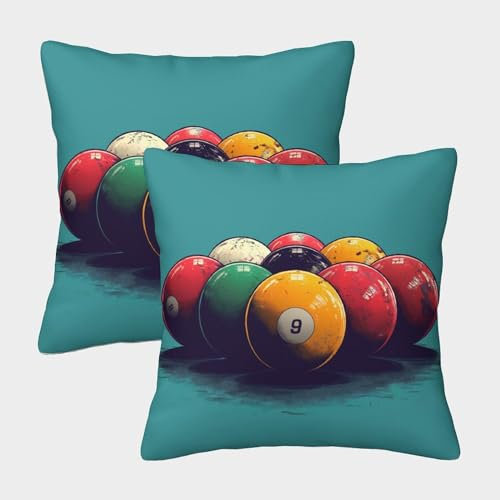 WENNUAN Bauernhaus-Kissenbezug 2er-Pack 50x50cm Für Landhaus-Dekoration,modernes Sofa,Billard Deko-Kissenbezug,Sofa-Bett,SHafens Theme Deko-Kissenbezug,Dekoration