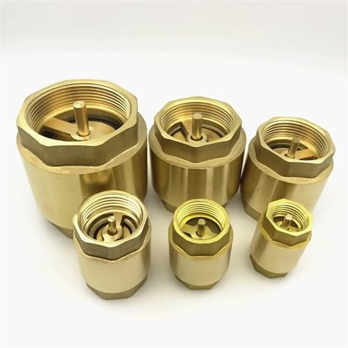 EOTVHTMT 1 Stück DN32/DN40/DN50 NPT Messing Innengewinde In-Line Federrückschlagventil 40 mm Durchmesser 200WOG zur Wasserkontrolle(DN40)