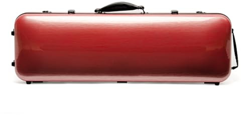 Geigenkasten 4/4-Violinenkoffer Der Rote Quadratische Violinenkoffer Aus Kohlefaser Ist Leicht Und Einfach Zu Tragen
