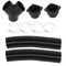 Auto Heizung Rohr Kanal 75mm 100CM Entlüftungsschlauch Clips Set Warmluftschlauch Heizungskanal 75mm Standheizung Zubehör Auto Heizung Rohr Kanal Set für Standheizung Luftheizung Dieselheizung