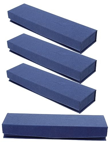 SHINEOFI 4 Stück Etui Federmäppchen Für Erwachsene Kleines Federmäppchen Lagerbehälter Aufbewahrungsbehälter Für Lebensmittel Goldene Büromaterialien Für Den Schreibtisch Anzeige Stoff Blue