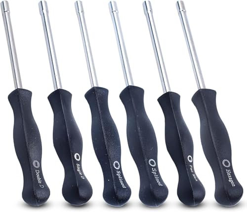 Accessoires d'outils Lot de 6 tournevis de carburateur pour réglage de l'outil de réglage compatible avec Husqvarna, compatible avec Stihl, Ryobi, Homelite, Zama, compatible avec Walbro, compatible av