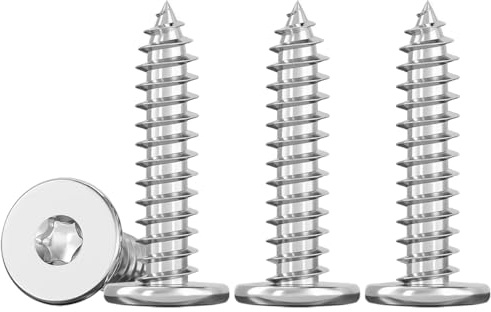 ‌Drenky Tornillos Torx M5 Tornillo Autotaladrante de Cabeza Plana 50 Piezas M5x25mm, Tornillos Roscachapas En Acero Inox V2A Para FijacióN En Madera Y Proyectos DIY