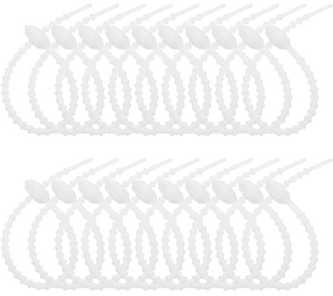 PATIKIL Bridas de silicona de 6 pulgadas, 20 bridas de goma reutilizables para el hogar, oficina, cocina, bolsas de alimentos, cables, clip ajustable para bolsa, colorido