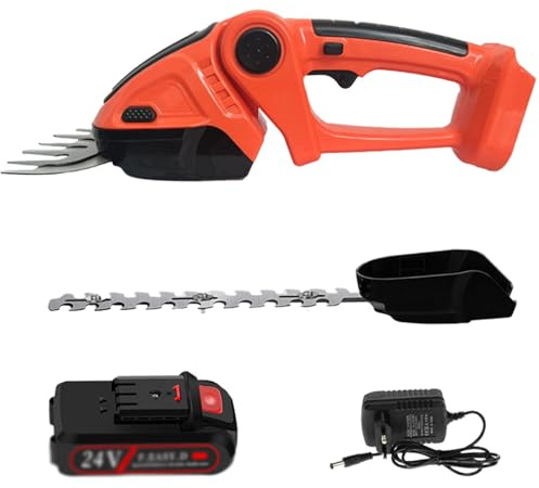 2 In1 de Corte de Hierba y Recortadora de seto, Bordes y cizallamiento de arbustos, 2 Cuchillas Intercambiables, para jardín 、 Arbustos y Plantas fronterizas