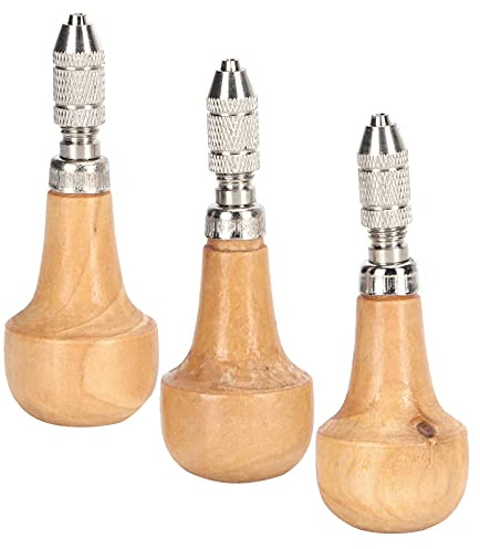 Yosoo Morsa a Perno con Manico a Forma di Pera Set di Trapani a Mano in Acciaio Inossidabile di Alta qualità, Strumento Versatile per Intaglio e Lavorazione del Legno, con Morsa a Perno con Manico