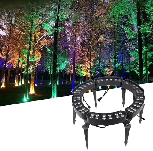 CYHTYM Faretto da giardino per esterni DC24V, luce decorativa a forma di palma, 7 colori, cambio colore automatico in 5 secondi(6 SETS)
