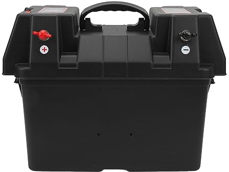 Jopwkuin Slitstark Marin Batterilåda Intelligent Kraftstation för RV Van SUV ATV Camping Tuff ABS-konstruktion