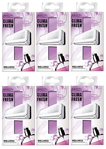 Areon Clima Deodorante Ambiente Benessere Filtri Condizionatori Profumati Casa Viola (Wellness Set di 6)