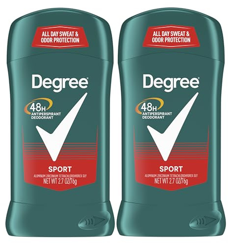 Degree Men Original Protection Antiperspirant Deodorant Sport Twin Pack 48-Hour Sweat & Odor Protection Antiperspirant For Men 2.7 oz
