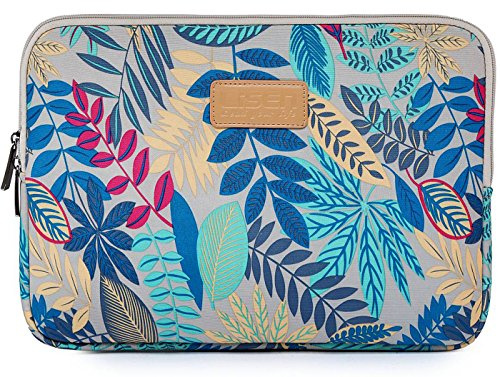 BSLVWG 10-15 Pouces Forest Series Motif Toile Imperméable pour Ordinateur Portable 13,3 Pouces Compatible avec MacBook Air Manchon pour MacBook Pro 13 (13 Pouces, Bleu-Gris)