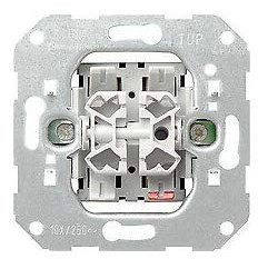 GIRA System 55 Standard E2, Reinweiß glänzend, Steckdose Schalter Rahmen Wippe (010500 Serienschalter, 1 Stück)