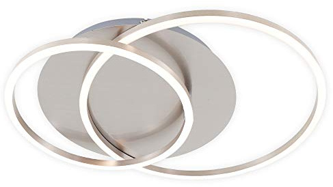 BRILONER Nichel Opaco, Plafoniera a LED, dimmerabile, con Funzione Memory, orientabile, 3200 Lumen, di Colore, Ø 30 cm, 40 Watt W