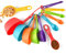 Plastic Measuring Cups and Spoons Set- 12 pcs Colorful Measuring Cups Meausuring Spoons Stackable for Measuring Dry and Liquid Ingredients for Kitchen Baking and Cooking(Random Color)