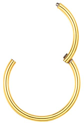 PROSTEEL Nasenpiercing Ohrpiercing 20G/18G Chirurgenstahl Universal Piercing für Nase Septum Ohr Helix Tragus Edelstahl/18k vergoldet 6/7/8/9/10mm Piercing Schmuck für Männer Frauen