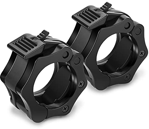 Drado 2 Stück Hantelverschlüsse Hantelstangen Verschluss für 50mm Hantelklemmen Olympic Bar Langhantel Klemmen für Workout Gewichtheben Fitness Training Zubehör