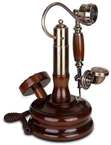 LIUNA 1920's Twisty Style Rotary Dial Retro Telephone With Modern Electronic Bell, Retro Landline Telephone, Retro Style Landline Telephone, Wired Telephone(Color:A)
