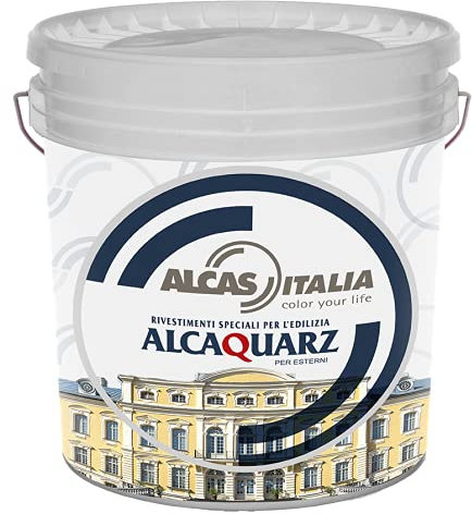 Pittura al quarzo per esterni bianca ALTISSIMA QUALITA' - Alcaquarz di Alcas Italia (14 Litri)