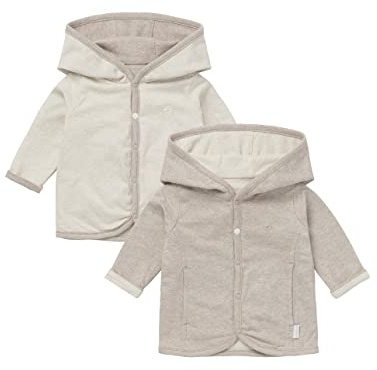 Noppies Baby Unisex baby U-cardigan REV bonny kofta, brungrå melange-P757, 50