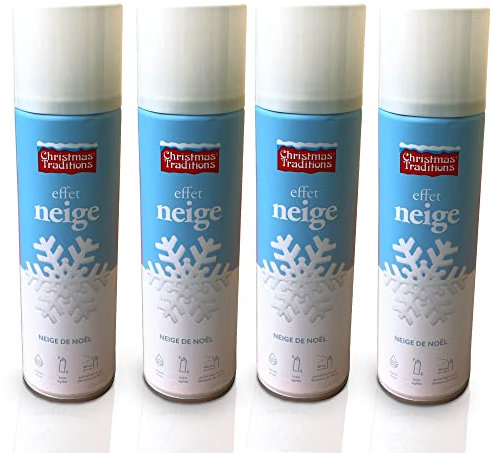 Radami Schneespray Kunstschnee Sprühschnee Dekoschnee Schnee Dekoration 4 x 250ml