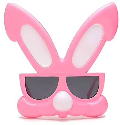Dzrige Osterhasen-Sonnenbrille, rosa Hase, lustige Foto-Requisiten für Ostern, Halloween, Party, Feiertagsdekoration