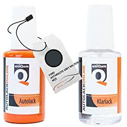 uniQum Autolack Stift + Klarlack im Vorteilsset fürs Auto für FORD ANTHRACITE GREY RAL7016-GL MQS Autolack Reparatur 2 x 30 ml