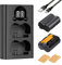K&F CONCEPT NP-W235 Akku-Ladegerät-Set, Dual Slot NP-W235 Ladegerät für Fujifilm X-T5, X-T4, GFX 100S, X-H2S, für Fuji GFX 50S II, VG-XT4, (2 x 2200mAh Batterien, Zwei Ladeanschlüsse)
