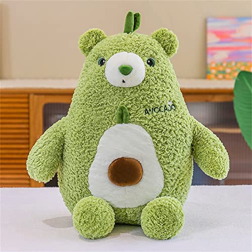 Sarah Duke Avocado Kissen Plüsch Weiches kuscheliges Avocado Kuscheltier Plüschtier Bär Plüschkissen Flauschig Stofftier für Kinder Geburtstaggeschenk (25cm)