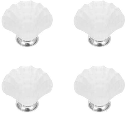 OSALADI 4 Pièces Boutons De Porte En Coquille 1.22X1.22X1.14In Poignées De Tiroir Créatives Pour Meubles Cuisine Bureau Durable Et Facile À Installer