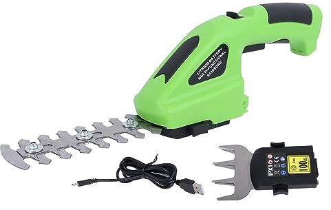 TOPINCN Akku-Grasschere-Heckenschere, 2-in-1, Leicht, Praktisch, Leistungsstarker Motor, Batteriebetrieben, für die Rasenpflege Im Garten