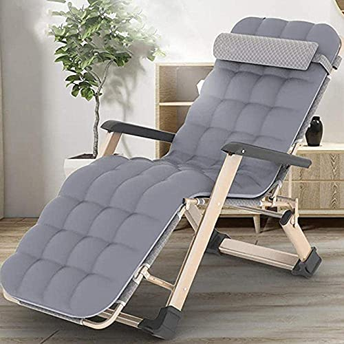 Loungesessel, Garten-Relax-Sessel, übergroße Chaiselongue, faltbar, verstellbar, für den Außenbereich, Strand, Büro, Garten-Chaiselongue mit Kissen