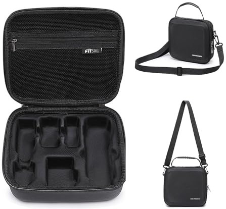 FiTSTILL Grand étui de rangement rigide de transport et de protection pour dji osmo Pocket 3 Creator Combo - Kit d'accessoires pour appareils photo - Noir