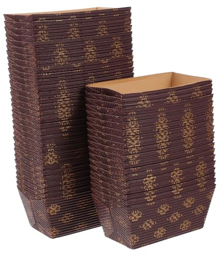 HAKIDZEL 50stücke Papier Backformen Bootförmig Kastenformen Zum Backen Kleine Kastenformen Papier Backverpackungszubehör Zum Backen