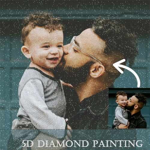 Le Uvlaze 5D Diamond Painting Personalisiert mit Eigenem Foto, Selbst Gestaltung für Erwachsene, Personalisierte Diamantmalerei für Heimdekor