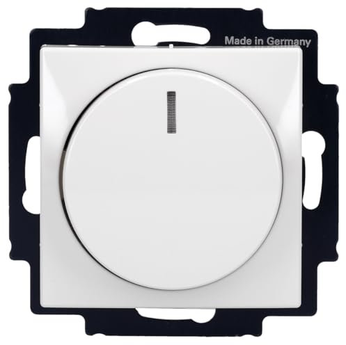 Busch-Jaeger Dimmer Set: 6523 U-102 LED Dreh Dimmer + 2115-914 Abdeckung Alpinweiß BalanceSI