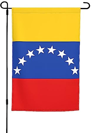 Bandera de Venezuela para jardín de 30,5 x 45,7 cm. Decoración brillante de doble cara para exteriores que aporta algo de diversión a tu patio.