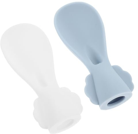 MAGICLULU 2stücke Silikonlöffel Für Babynahrung Mit Aufsatz Für Beutel Für Babypüree Und Kleinkinder Wiederverwendbar Und Glatt Für Täglichen Gebrauch